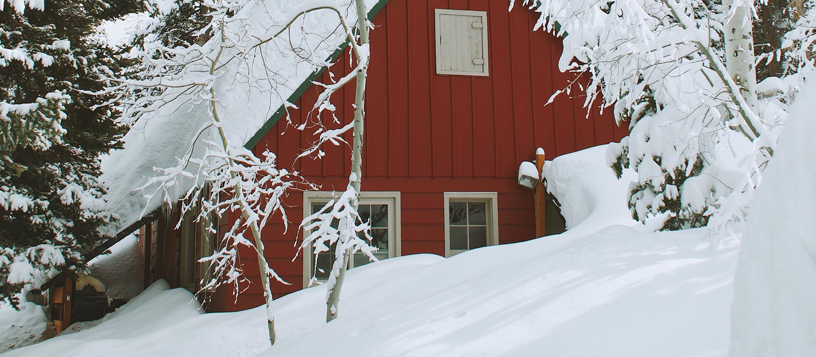 House in a winter storm